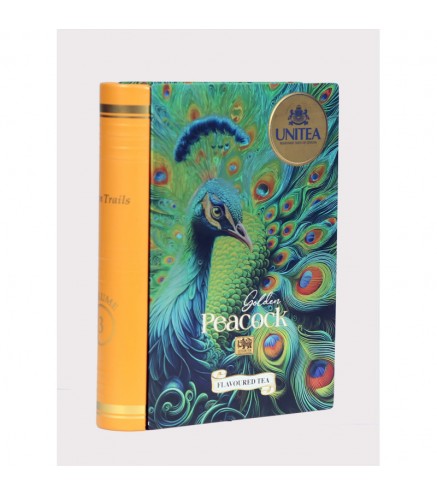 UNITEA Golden Peacock melnā Ceilonas tēja ar piedevām, beramā FBOP 100g grāmatiņā