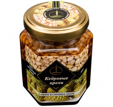 Pine nuts in pine cone syrup 200 g - Emelyanovskaya Biofabrika