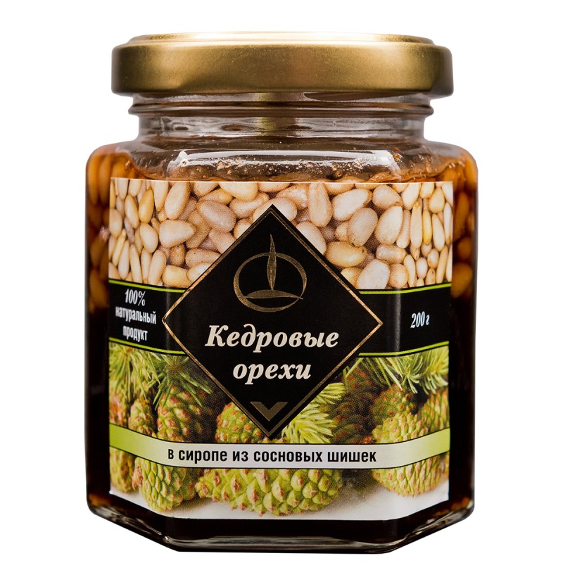 Кедровый орех в сиропе из сосновых шишек 200 г - Емельяновская Биофабрика Кедровый орех в сиропе из сосновых шишек 200 г - Емельяновская Биофабрика