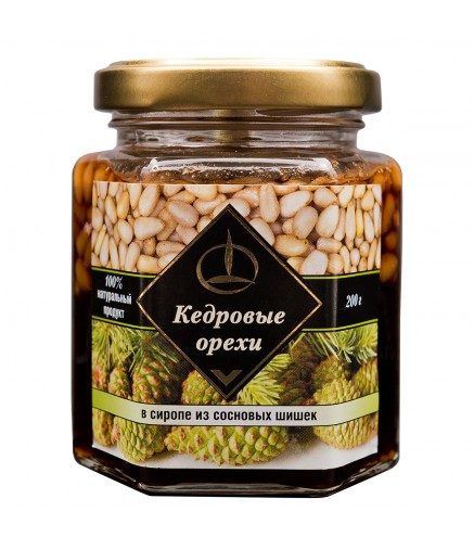 Pine nuts in pine cone syrup 200 g - Emelyanovskaya Biofabrika