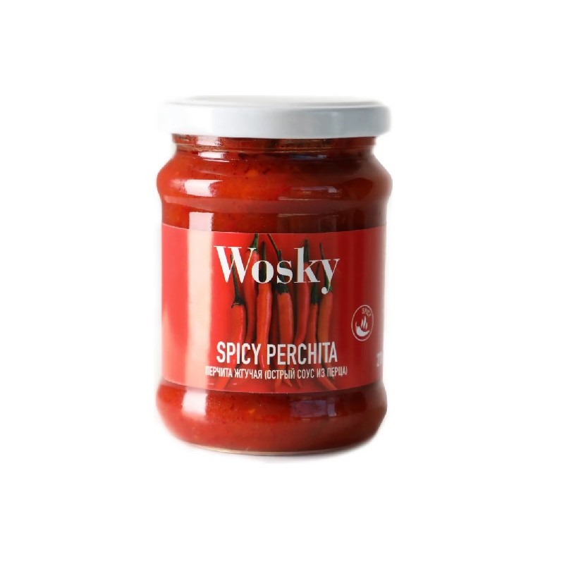 Wosky Spicy Perchita aso piparu mērce 270g