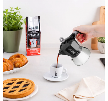 Bialetti Moka Induction 2 cup 100ml kafijas aparats melns