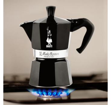 Bialetti Moka Express 3 cup 150ml гейзерная кофеварка чёрная