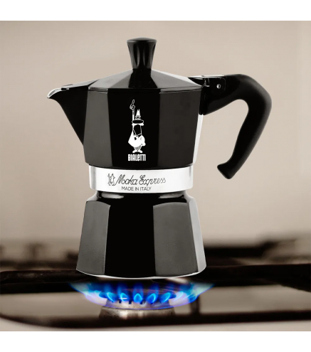 Bialetti Moka Express 3 cup 150ml гейзерная кофеварка чёрная