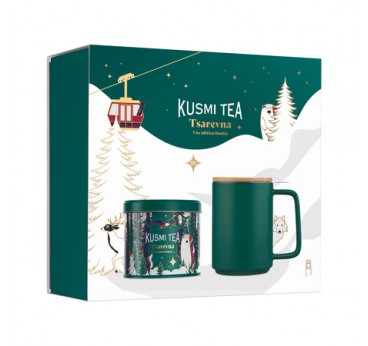 Kusmi tējas Tsarevna dāvanu komplekts - beramā tēja 120g un krūze