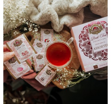 PINK TEA Assorted Green Tea 40 envelopes x1.5g Basilur