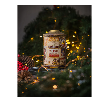 Black tea MUSIC CONCERT CHRISTMAS BASILUR 100g tin caddy Music Box