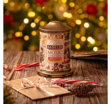 Black tea MUSIC CONCERT CHRISTMAS BASILUR 100g tin caddy Music Box