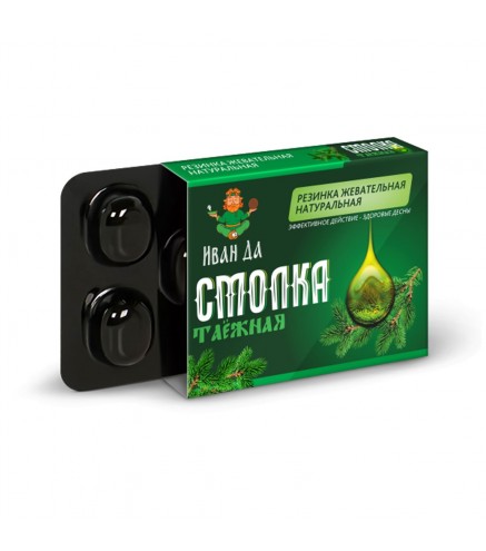 Chewing gum "Taiga tar" No. 5, 0.8 g each, Ivan Da