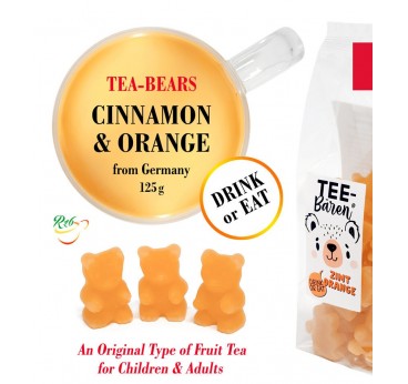 Fruit Tea Bears - Cinnamon & Orange, 125g Zimt Orange