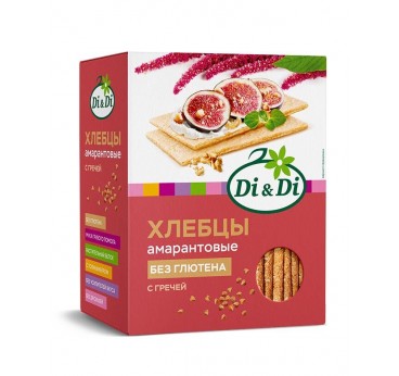 Di&Di Amaranth CRISPBREAD with buckwheat Extruded 195g Gluten Free