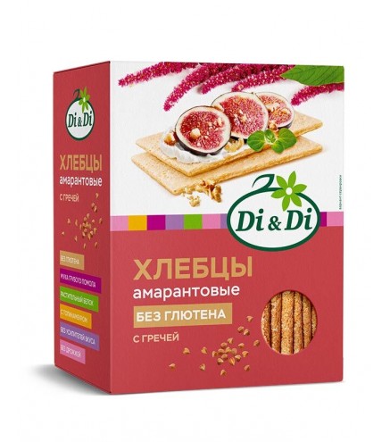 Di&Di ХЛЕБЦЫ амарантовые с гречей 195 г Без глютена
