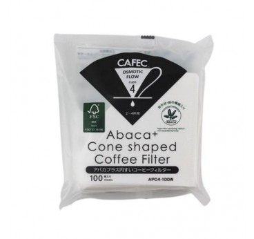 Cafec Abaca+ konusa formas papīra filtrs, izmērs 02, 100 gab.