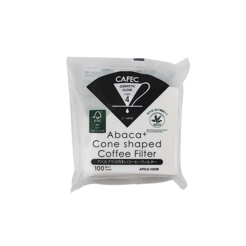 Cafec Abaca+ Cone-shaped Paper Filter size 02 100 pcs Cafec Abaca+ Cone-shaped Paper Filter size 02 100 pcs