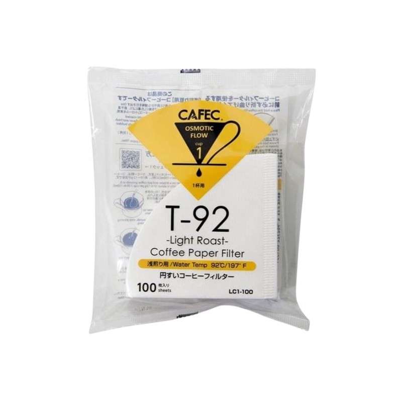 Cafec Light Roast papīra filtri, izmērs 01, 100 gab. Cafec Light Roast papīra filtri, izmērs 01, 100 gab.