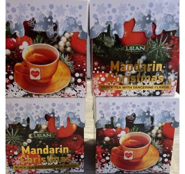 Liran Mandarin Christmas berama melna tēja ar mandarīnu garšu 40g