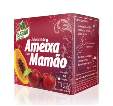 Чай Barao со сливой и папайей, 10 пакетиков, 16 г