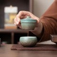 WEN ZHE Mini Ceramic Tea Set with Case - gaiwan and 1 cup