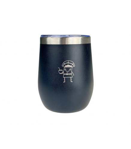 Stainless steel gourd Yerbee with lid, 330 ml, black