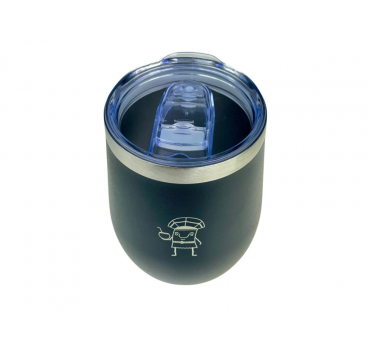 Stainless steel gourd Yerbee with lid, 330 ml, black