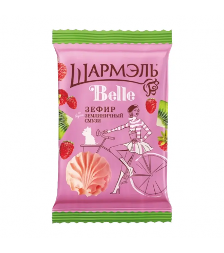 Zefīri "Udarnitsa", "Sharmel" "Belle" ar meža zemeņu smūtija garšu 150 g