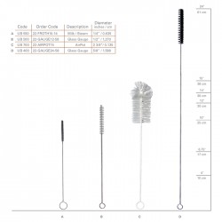 Urnex Milk steam brush for steam and dairy cleaning 0.635 cm