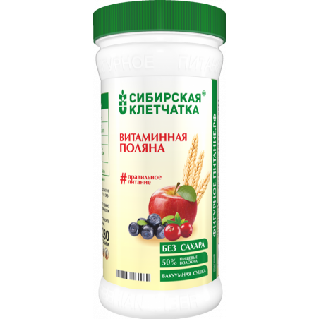 "Siberian fiber" with berries Vitamin Meadow 280g Vitaminnaya Polyana