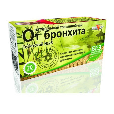 Teavit Natural herbal tea From bronchitis "Tibetan No. 28" 20x1.8 g