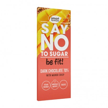 SMART FORMULA Bitter chocolate "Smart Formula" 70% Dark with mango crisp No Sugar 90g
