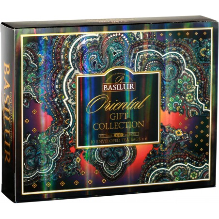 Melnā un zaļā tēja "ORIENTAL GIFT COLLECTION" 60 paciņas tēja dāvanu iepakojumā BASILUR 110g