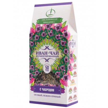 Biofabrika Ivan Tea ugunspuķes tēja lapu ar timiānu 50g s čabrecom