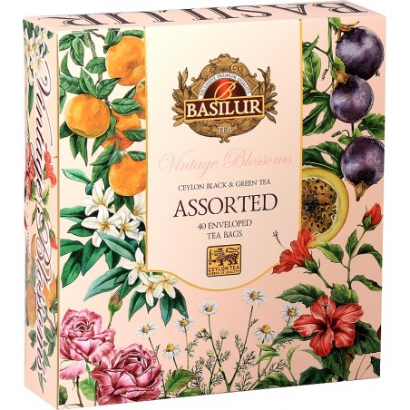 Green & black tea VINTAGE BLOSSOMS ASSORTED (40ENx1,5g) Basilur
