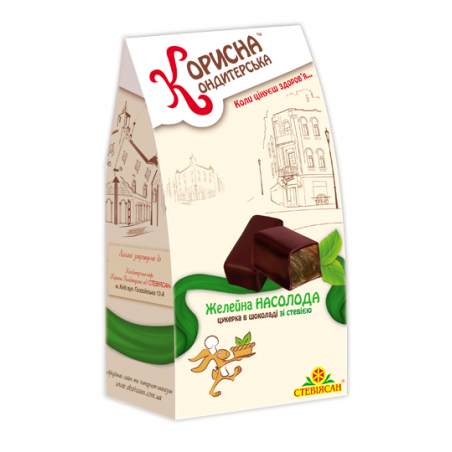 Candies in chocolate “Jelly PLEASURE” with stevia, 150 g Steviasun