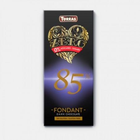Tumšā šokolāde Fondant 85%, Torras Zero, 100 g