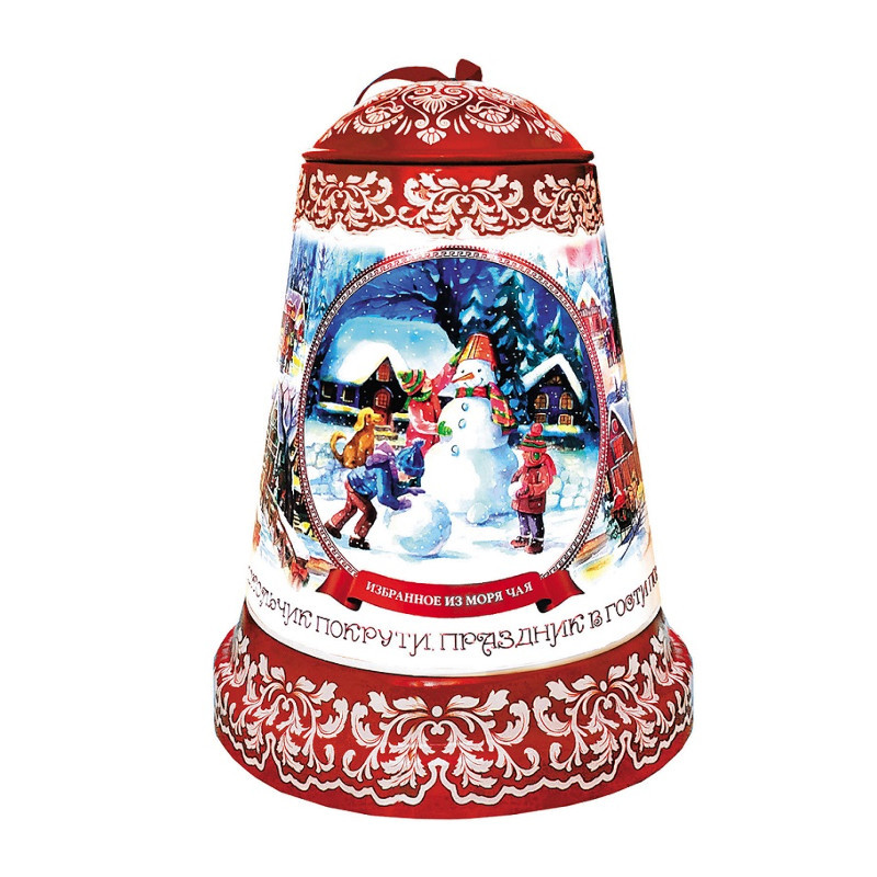 Black large-leaf Ceylon tea in a gift box "Музыкальный колокольчик" 50g red Black large-leaf Ceylon tea in a gift box "Музыкальный колокольчик" 50g red