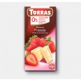 White chocolate with strawberries, Torras, 75 g