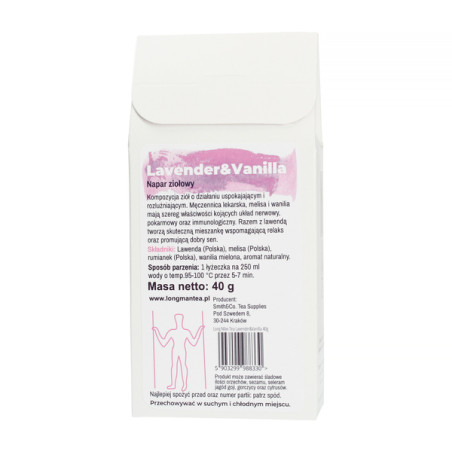 Long Man tēja lavandas un vaniļas beramā tēja - 40 g