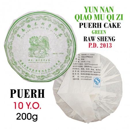 Svaiga Pueras tēja «Septiņu Dēlu Lapene» plācenis, 200 g, 2013.g, 10 gadus