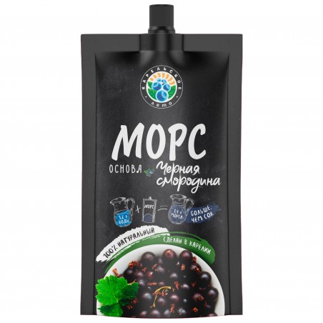 Basis for fruit drink Mors Blackcurrant 200g Karelskoe leto