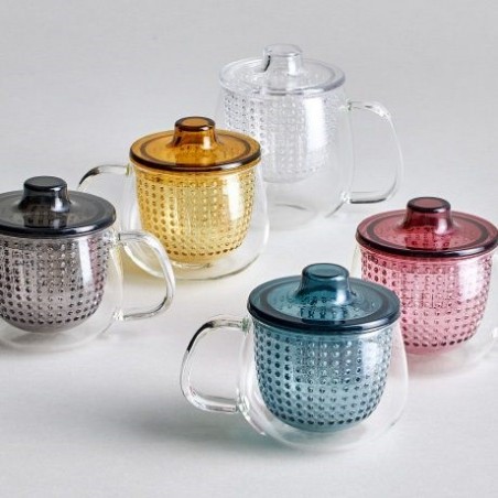 Kinto Unimug стеклянная чашка красная 350ml