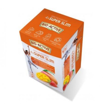 Big-Active 4 x Super Slim tievēšanas tēja 20 paciņas x 2g