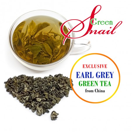 Элитный Китайский Зеленый чай „Green Snail Earl Grey”, 120г банка