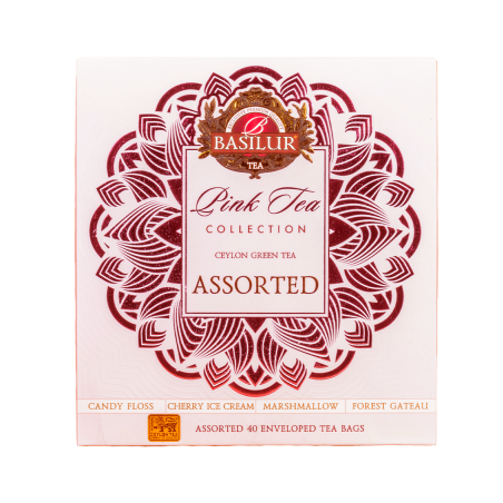 PINK TEA Assorted Зеленый чай 40x1.5g пакетиков Basilur