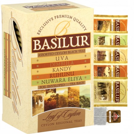 “Leaf of Ceylon’’ Черный чай ASSORTY 25 пакетиков Basilur