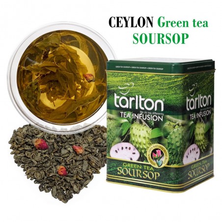 Цейлонский крупнолистовой зеленый чай - SOURSOP - Сметанное яблоко 250г