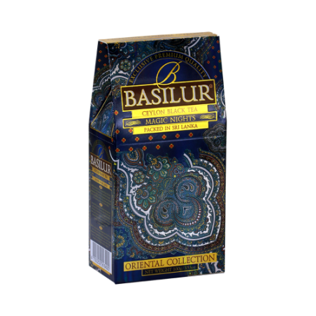 Melna tēja ORIENTAL Magic Nights Basilur 100g kartona paka