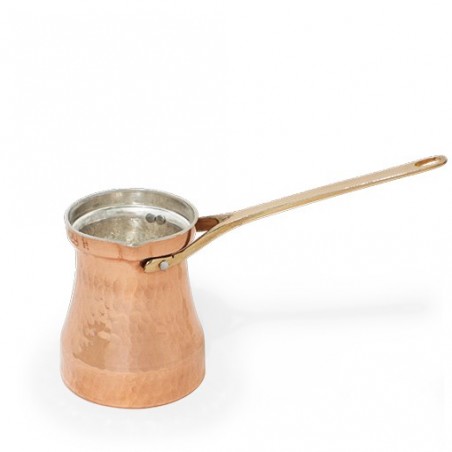 Copper Cezve Turkish Coffee Pot C4G 3-4 cup (silver lining) SOY