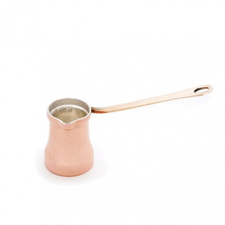 Copper Cezve Turkish Coffee Pot C1G for 1 cup (silver lining) SOY