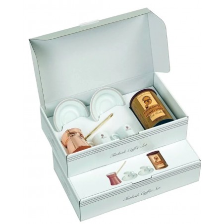 Turkish coffee set (cesve, cups, coffee) Mehmet Efendi